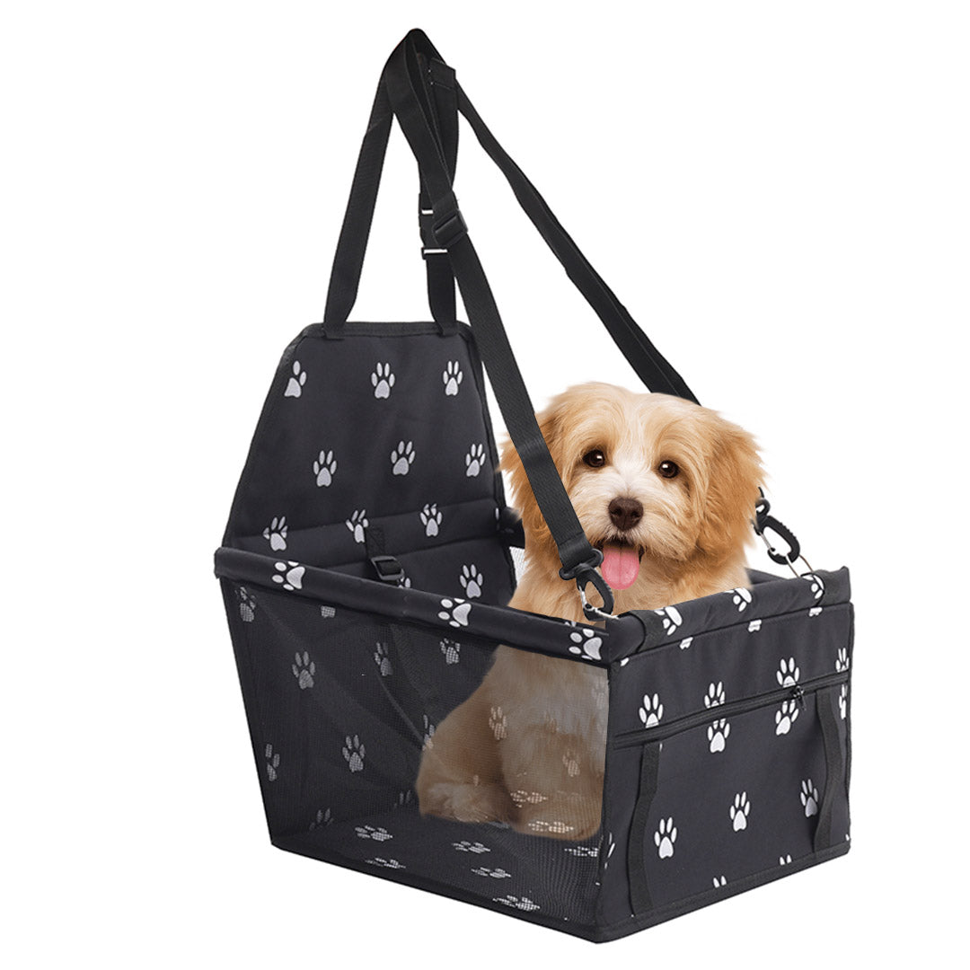 NNEAGS Waterproof Pet Booster Car Seat Breathable Mesh Safety Travel Portable Dog Carrier Bag Black-0