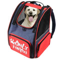 NNEAGS Red Pet Carrier Backpack Breathable Mesh Portable Safety Travel Essentials Outdoor Bag-0
