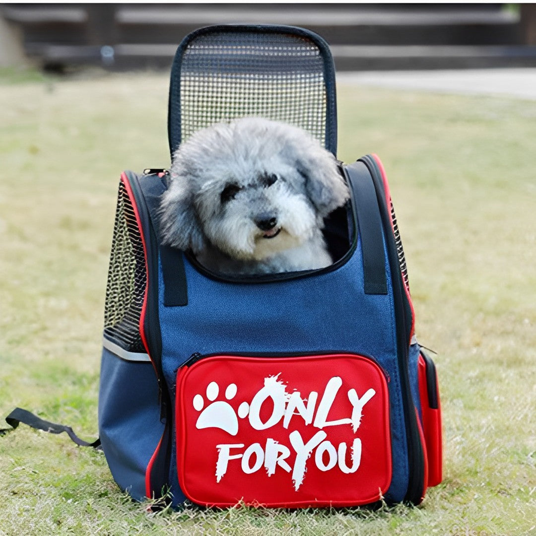 NNEAGS Red Pet Carrier Backpack Breathable Mesh Portable Safety Travel Essentials Outdoor Bag-2