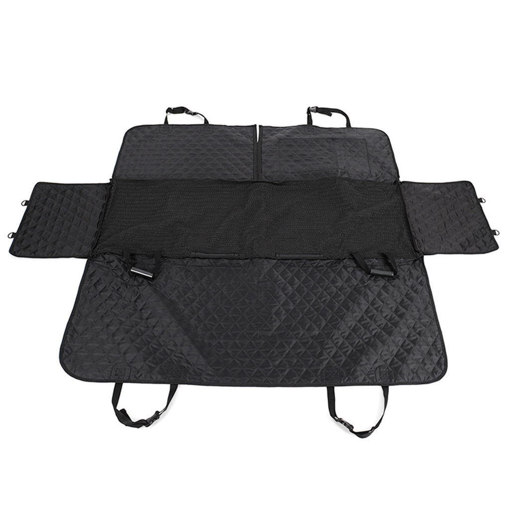 NNEAGS 2X 600D Oxford Cloth Waterproof Dog Car Cover Back Seat Protector Hammock Non-Slip Pet Mat Black-2