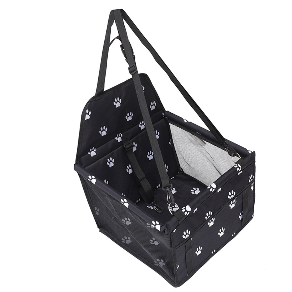 NNEAGS Waterproof Pet Booster Car Seat Breathable Mesh Safety Travel Portable Dog Carrier Bag Black-3