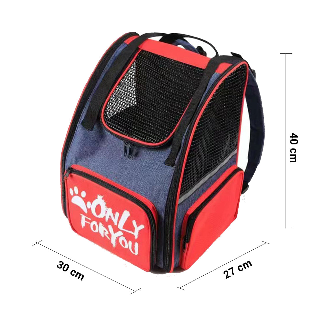 NNEAGS Red Pet Carrier Backpack Breathable Mesh Portable Safety Travel Essentials Outdoor Bag-3