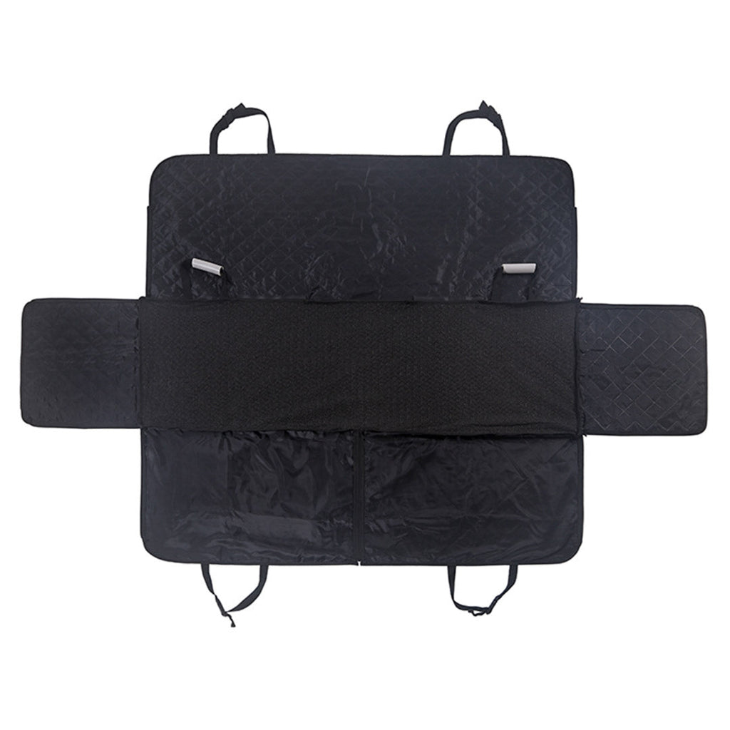NNEAGS 2X 600D Oxford Cloth Waterproof Dog Car Cover Back Seat Protector Hammock Non-Slip Pet Mat Black-3