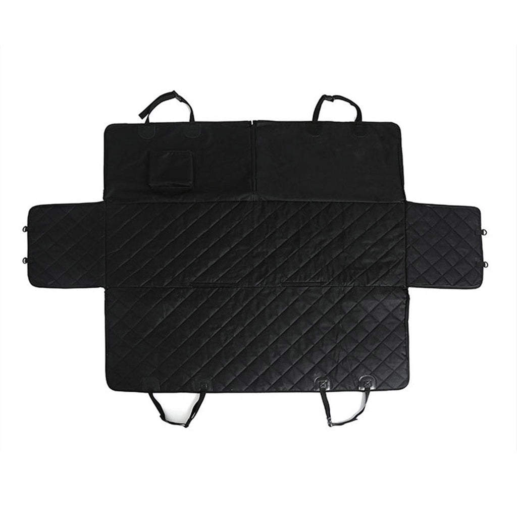 NNEAGS 2X 600D Oxford Cloth Waterproof Dog Car Cover Back Seat Protector Hammock Non-Slip Pet Mat Black-4
