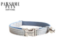 SMALL SIZE DOG & CAT COLLAR - CHARCOAL GREY STRIPE-0