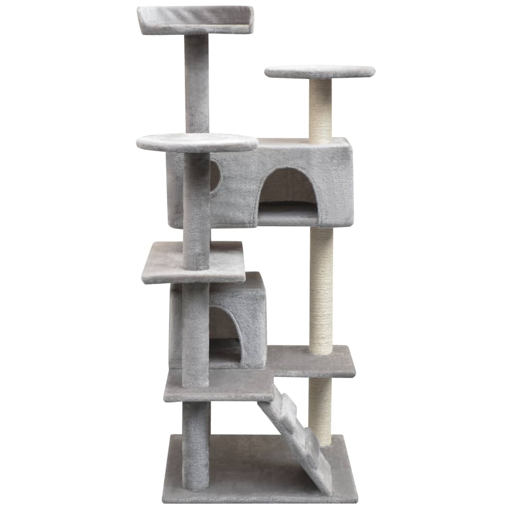 NNEVL Cat Tree with Sisal Scratching Posts 125 cm Grey