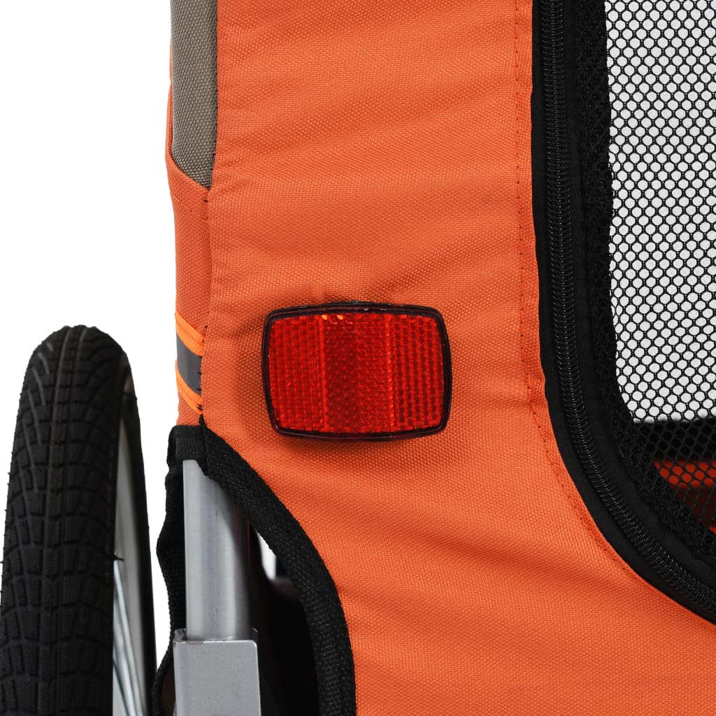 NNEVL Dog Bike Trailer Orange and Grey-4