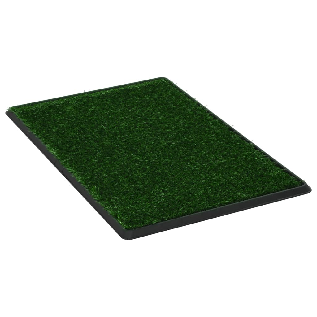 NNEVL Pet Toilets 2 Pieces with Tray and Artificial Turf Green 76x51x3 cm WC