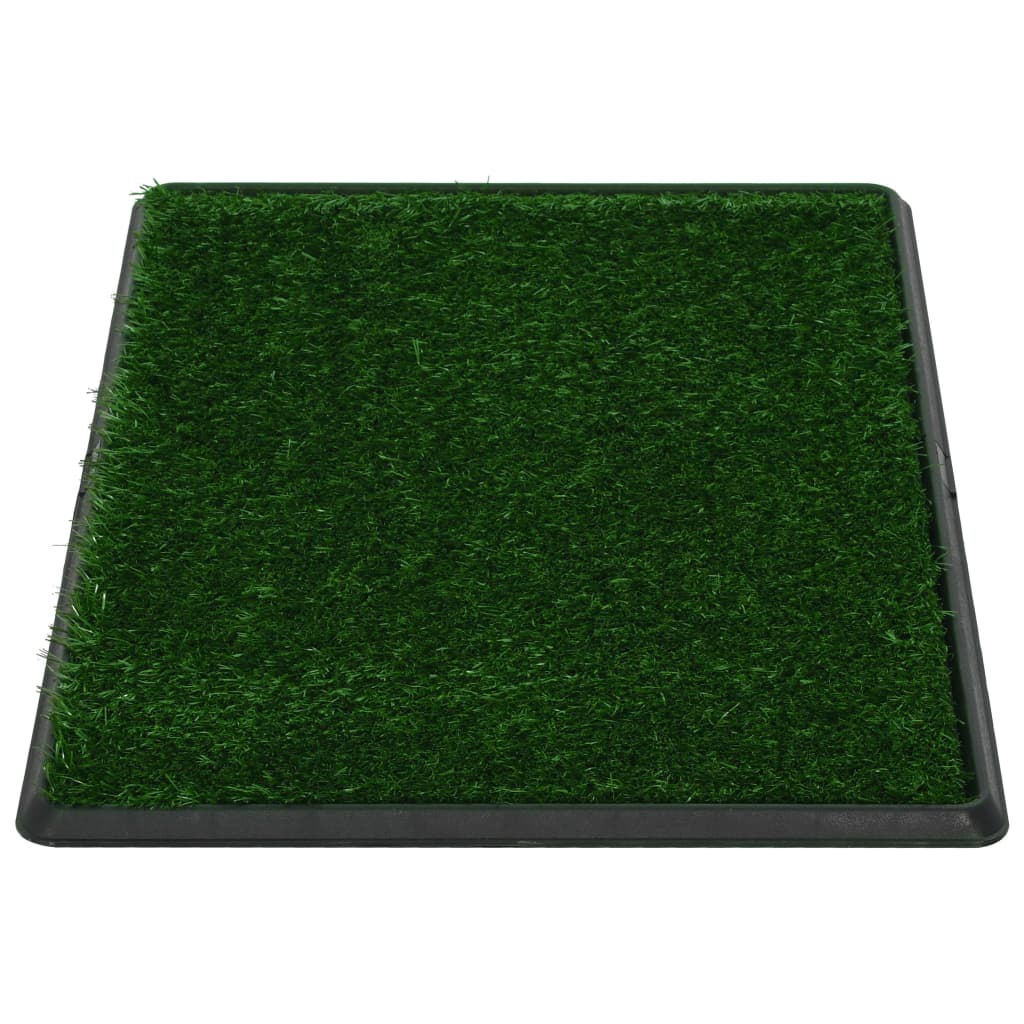 NNEVL Pet Toilets 2 Pieces with Tray and Artificial Turf Green 76x51x3 cm WC