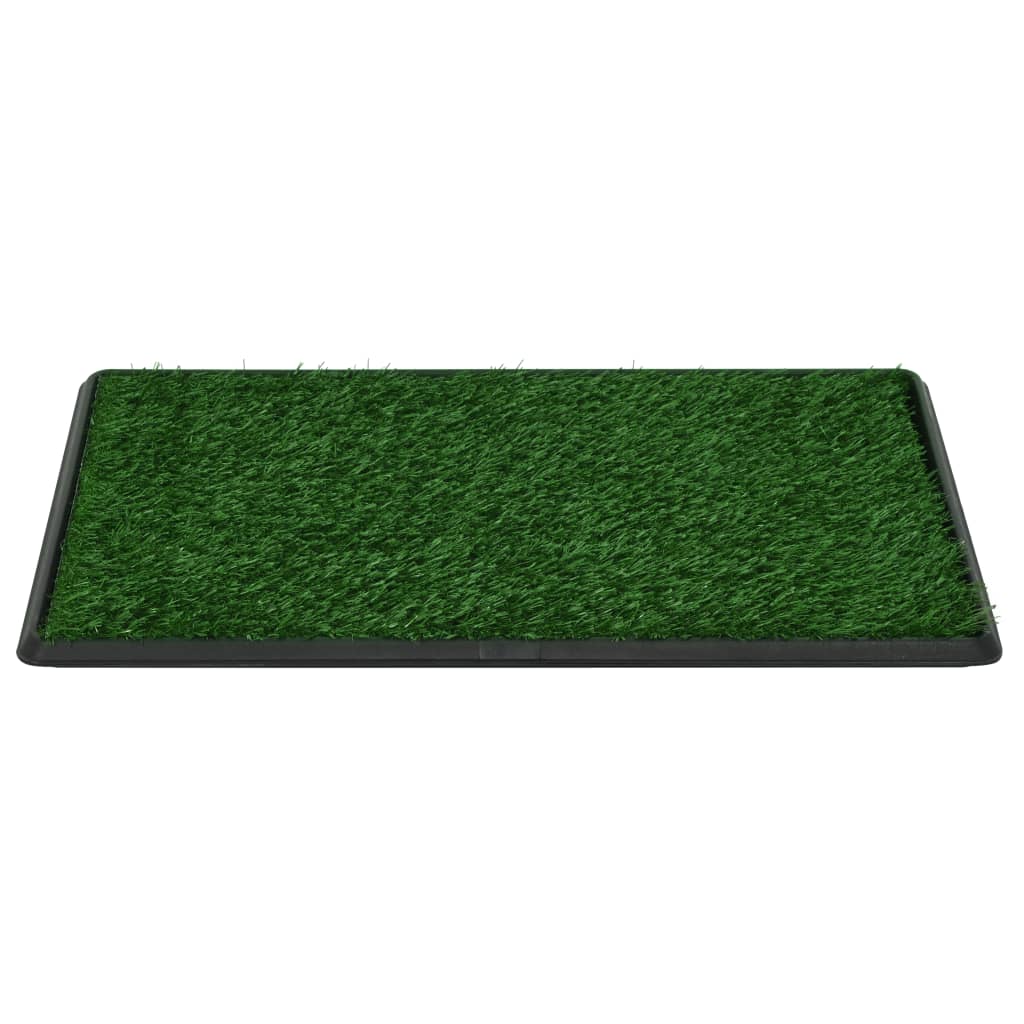 NNEVL Pet Toilets 2 Pieces with Tray and Artificial Turf Green 76x51x3 cm WC