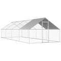 NNEVL Outdoor Chicken Cage 2.75x8x1.92 m Galvanised Steel-0