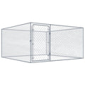 NNEVL Outdoor Dog Kennel Galvanised Steel 2x2x1 m-0
