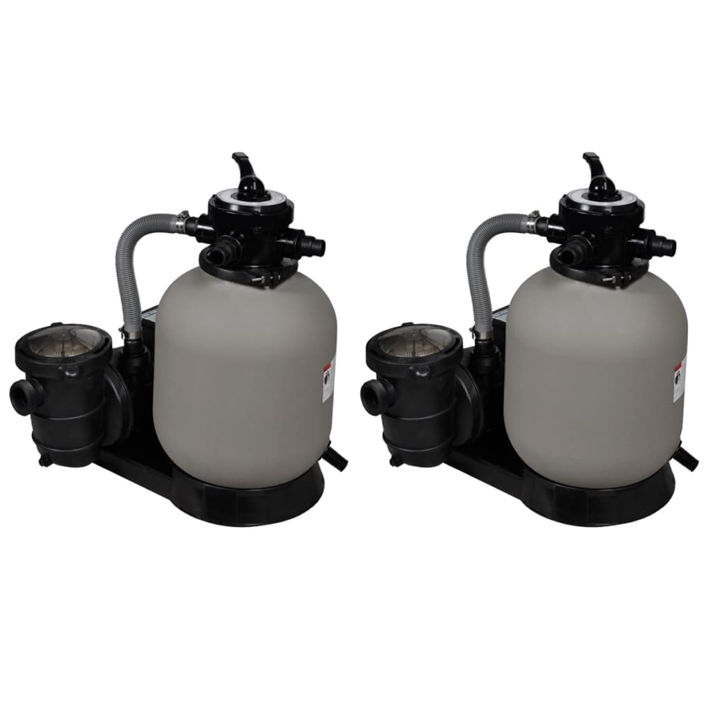 NNEVL Sand Filter Pumps 2 pcs 600 W 17000 l/h-0