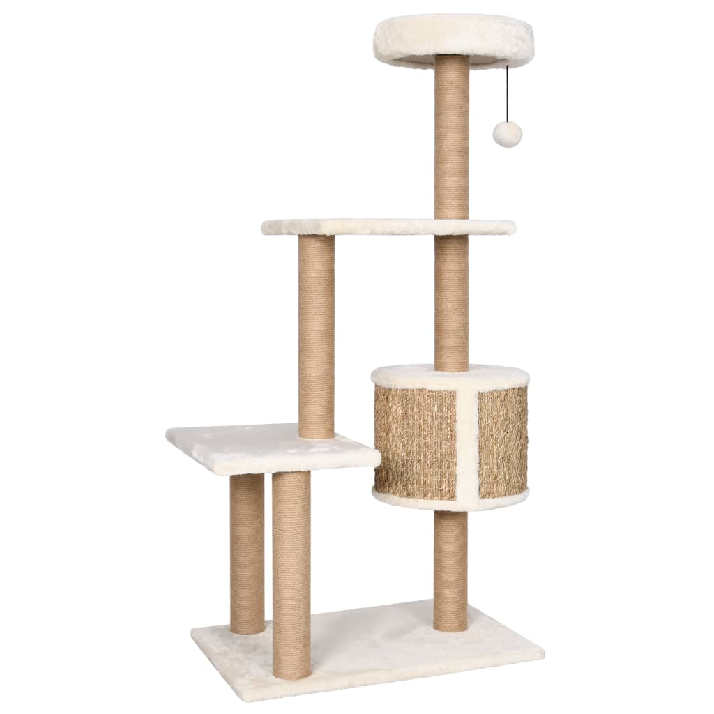 NNEVL Cat Tree with Scratching Post 123cm Seagrass