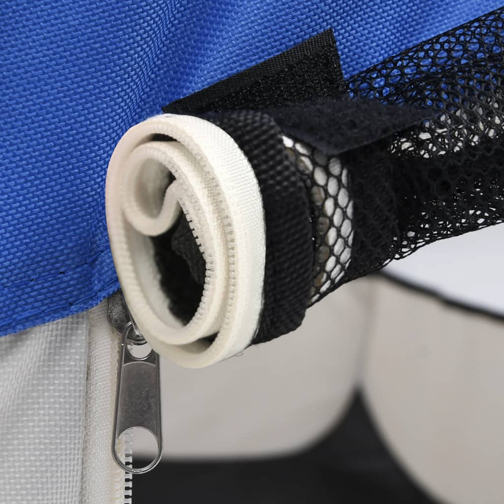 NNEVL Foldable Dog Playpen with Carrying Bag Blue 145x145x61 cm-4