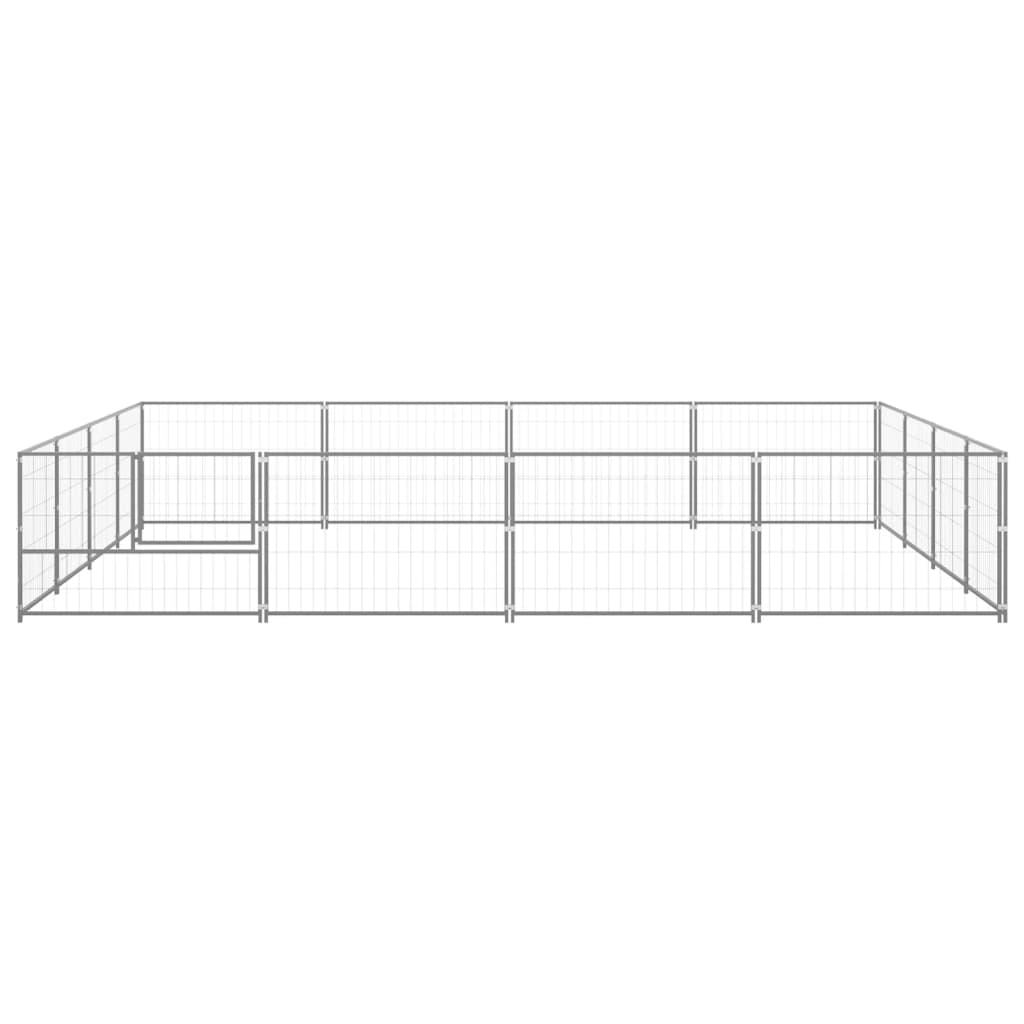 NNEVL Dog Kennel Silver 16 m² Steel-2