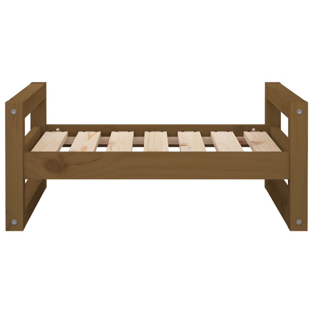 NNEVL Dog Bed Honey Brown 65.5x50.5x28 cm Solid Pine Wood-4