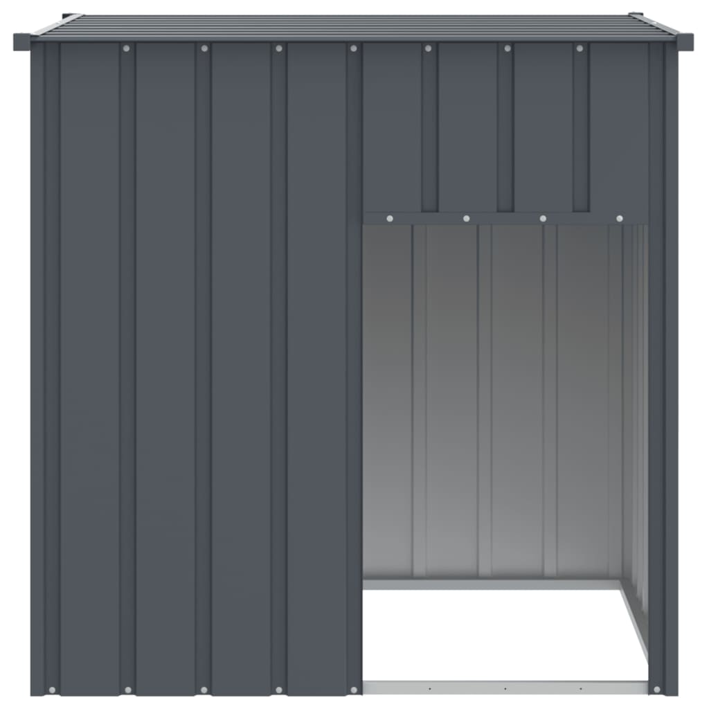 NNEVL Dog House with Roof Anthracite 110x103x109 cm Galvanised Steel-2