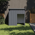 NNEVL Dog House with Roof Anthracite 110x103x109 cm Galvanised Steel-0