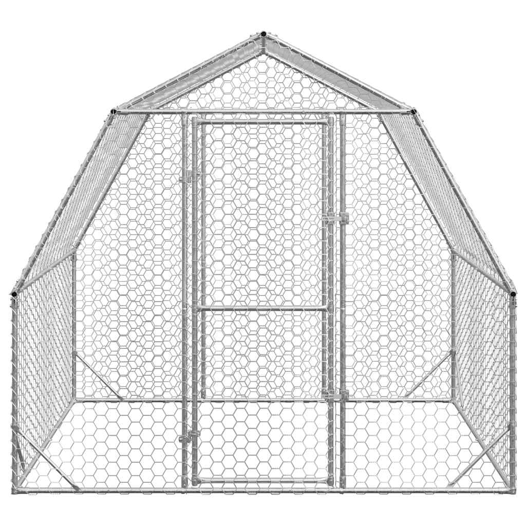 NNEVL Chicken Run 2.5x2x2.25 m Galvanised Steel-2