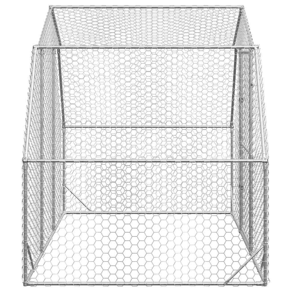 NNEVL Chicken Run 2.5x2x2.25 m Galvanised Steel-3