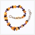 Large Dog Multi Amber & Amethyst Collar-0