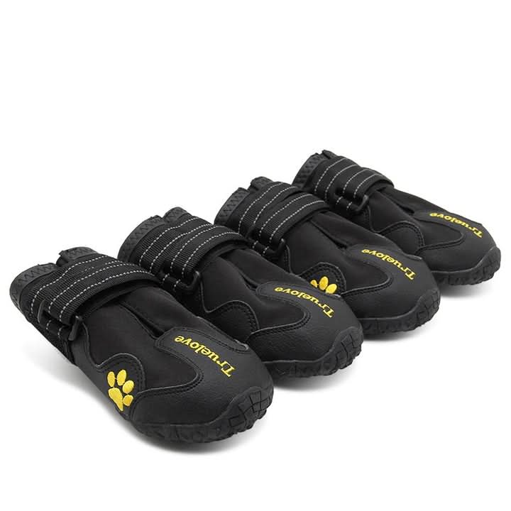 True Love Outdoor Adventure Dog Shoes - Black, Size 8-2