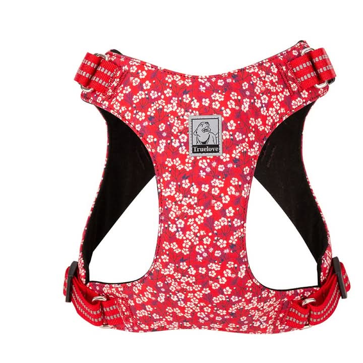 True Love Floral Doggy Harness - Red, M-0