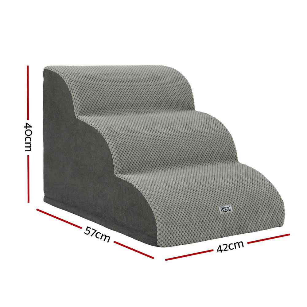 NNEDSZ Dog Ramp Steps Foam 3 Tier Pet Stairs For Bed Sofa Car Portable Indoor-1