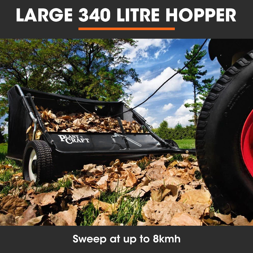NNEMB Lawn Sweeper 38 Wide-Tow Behind Leaf and Grass Clipping Collector-Universal Hitch for Ride on Mower-Garden Tractor-3