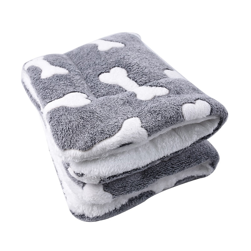 NNEOBA Pet Blanket Dog Bed Cat Mat Flannel Thickened Accessories Keep Warm In Winter Sleeping For Sofa Cushion Home Rug Supplies-0
