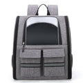 NNEDSZ Grey Collapsible Pet Carrier Backpack with Trolley Sleeve-0