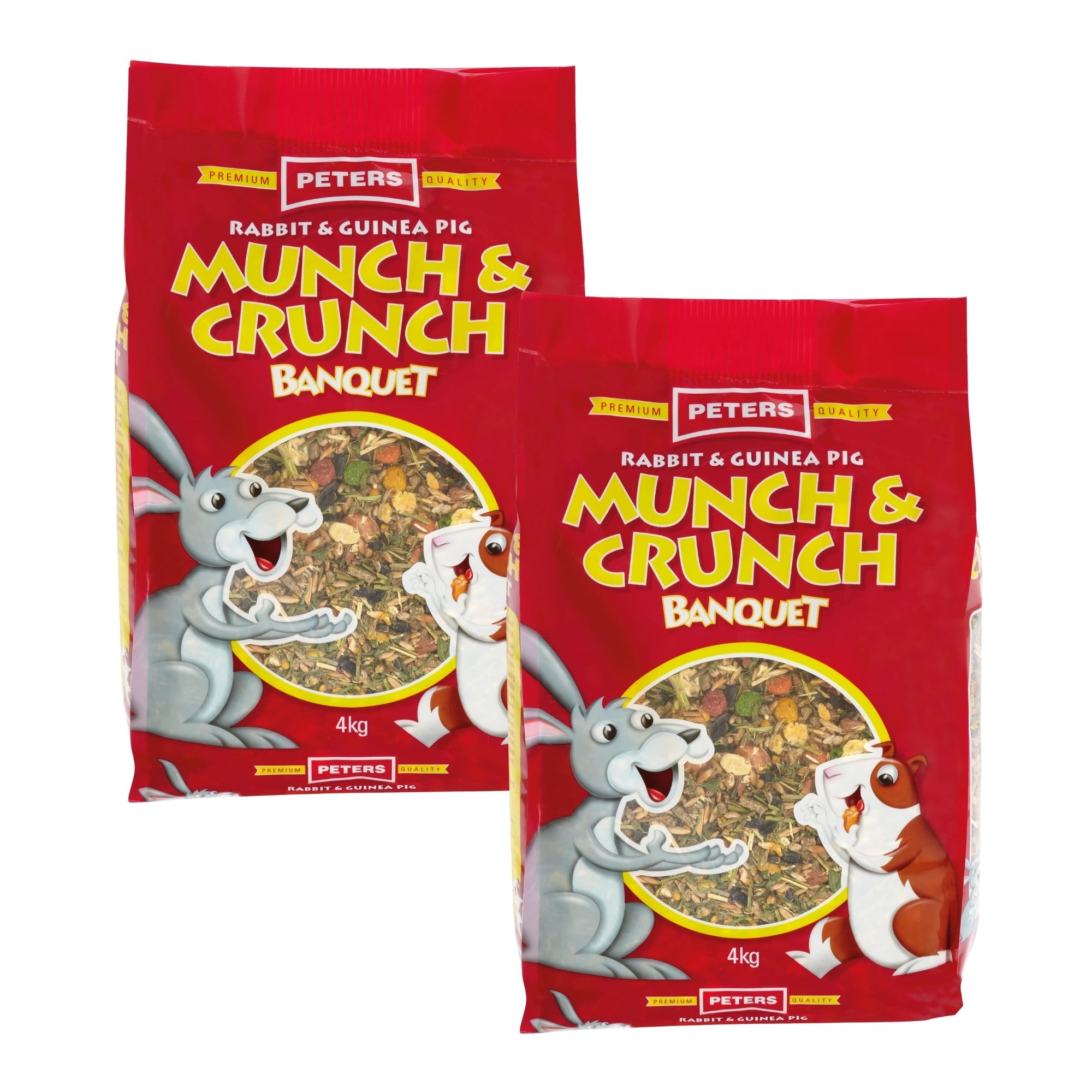 Peters Rabbit & Guinea Pig Munch & Crunch 4Kg x2