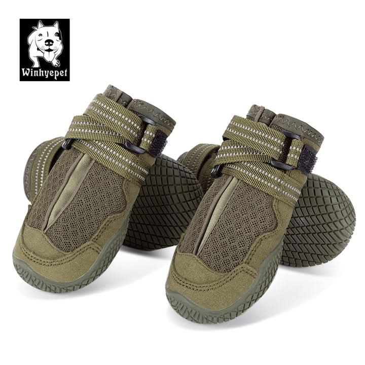Whinhyepet Outdoor Adventure Dog Shoes - Green, Size 5-1