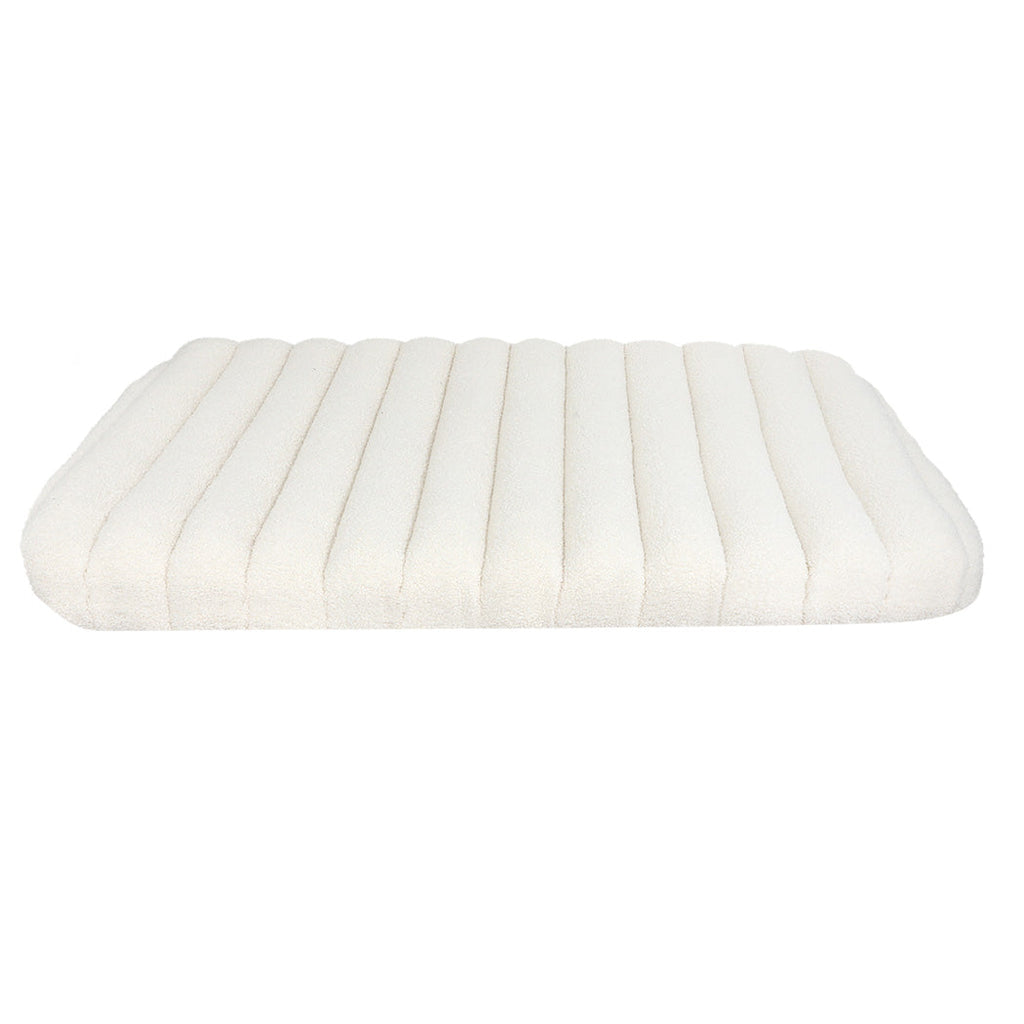 Pawz L Size Orthopedic Dog Bed with Sherpa Plush Removable Cover in White