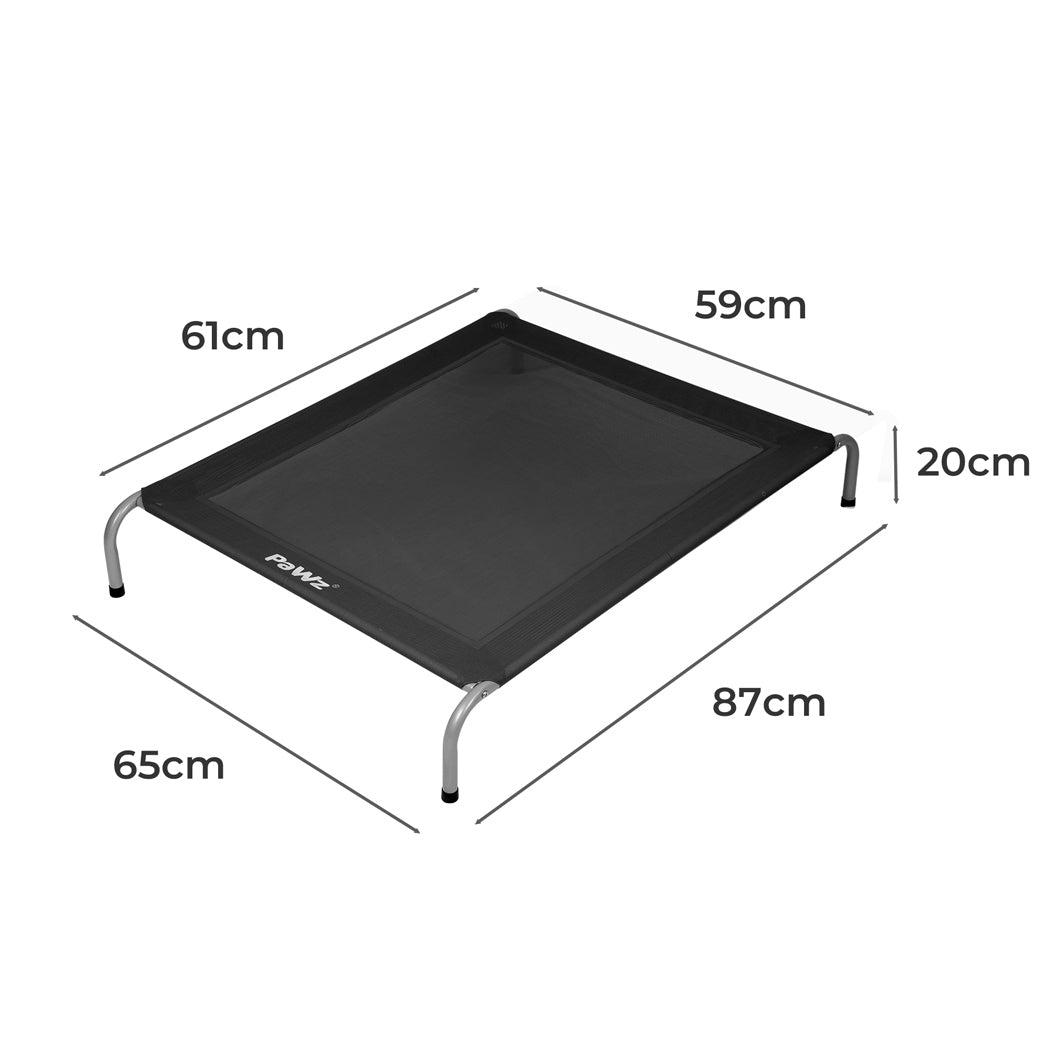 PaWz Elevated Trampoline Pet Bed Dog M Black Medium-1