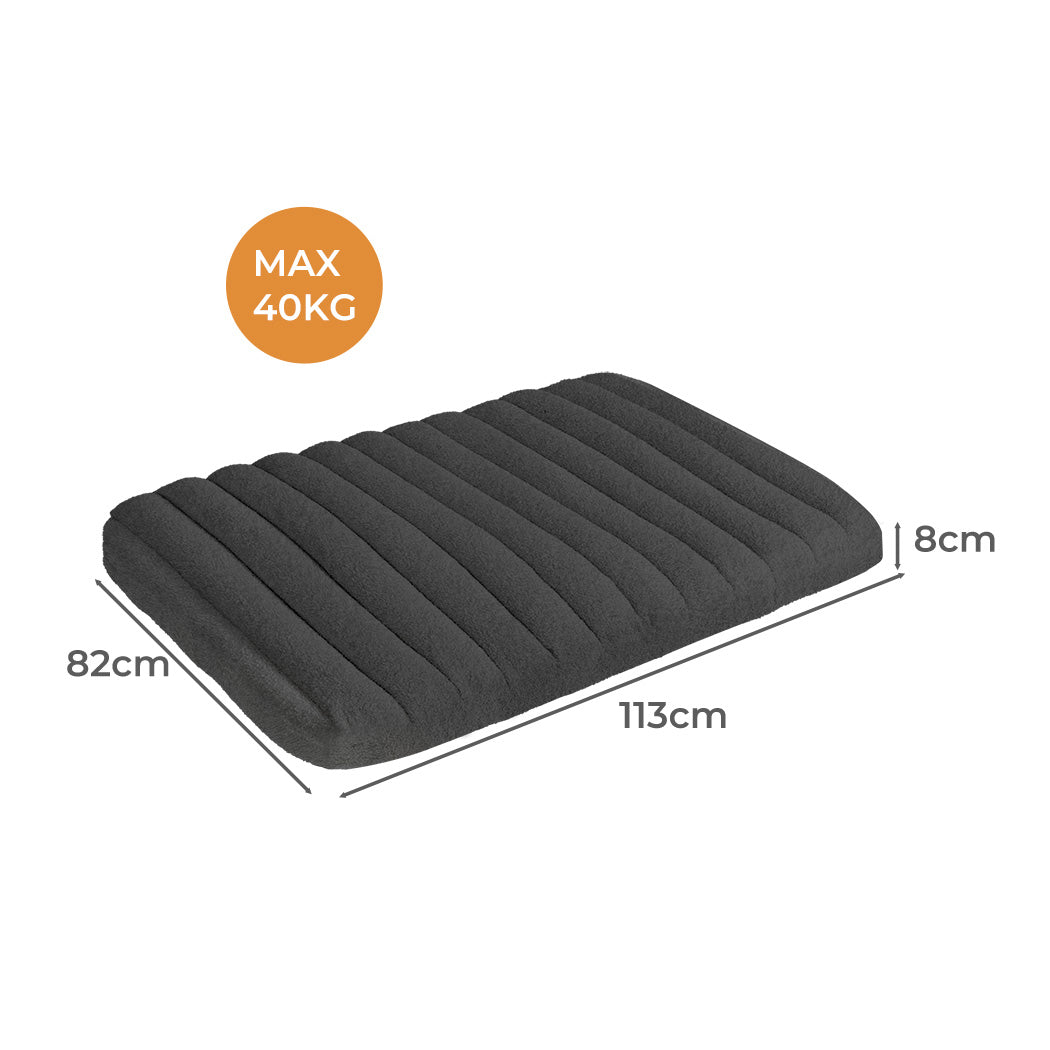 Pawz XL Size Orthopedic Dog Bed with Sherpa Plush Removable Cover in Grey