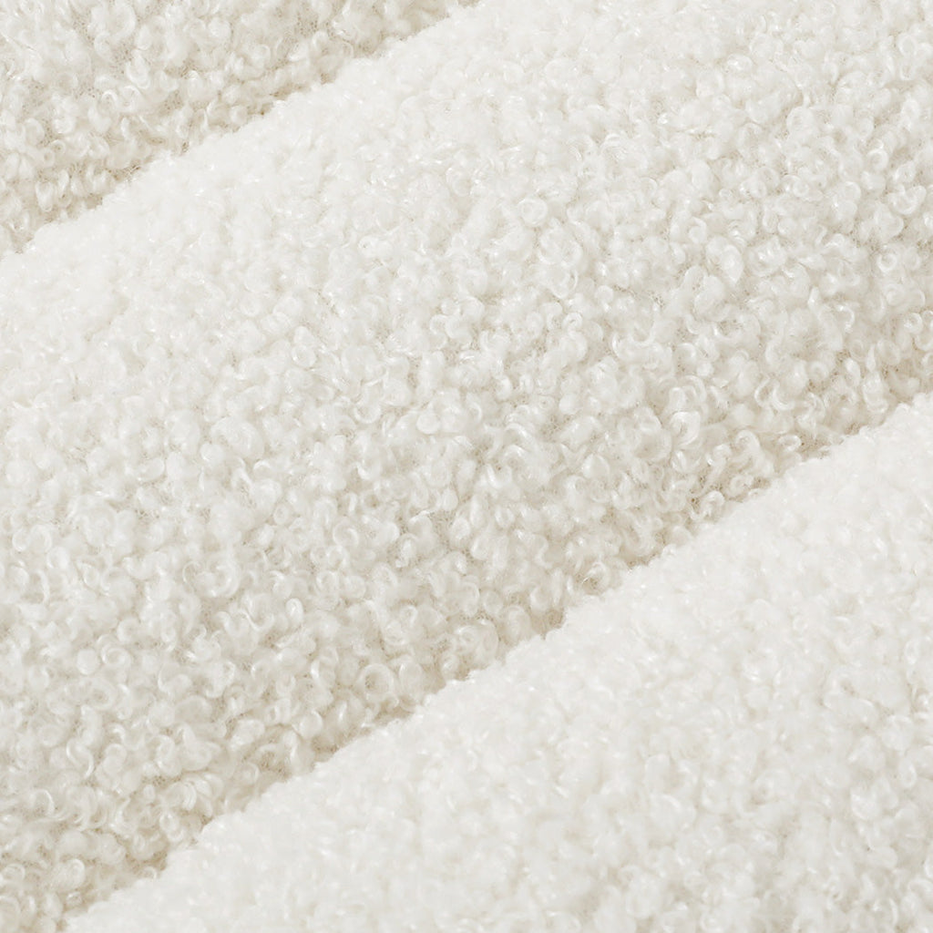 Pawz L Size Orthopedic Dog Bed with Sherpa Plush Removable Cover in White