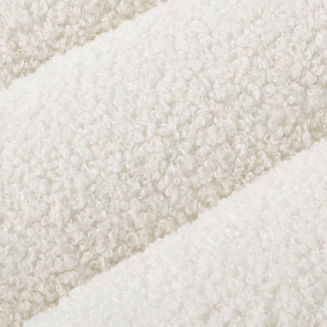Pawz L Size Orthopedic Dog Bed with Sherpa Plush Removable Cover in White