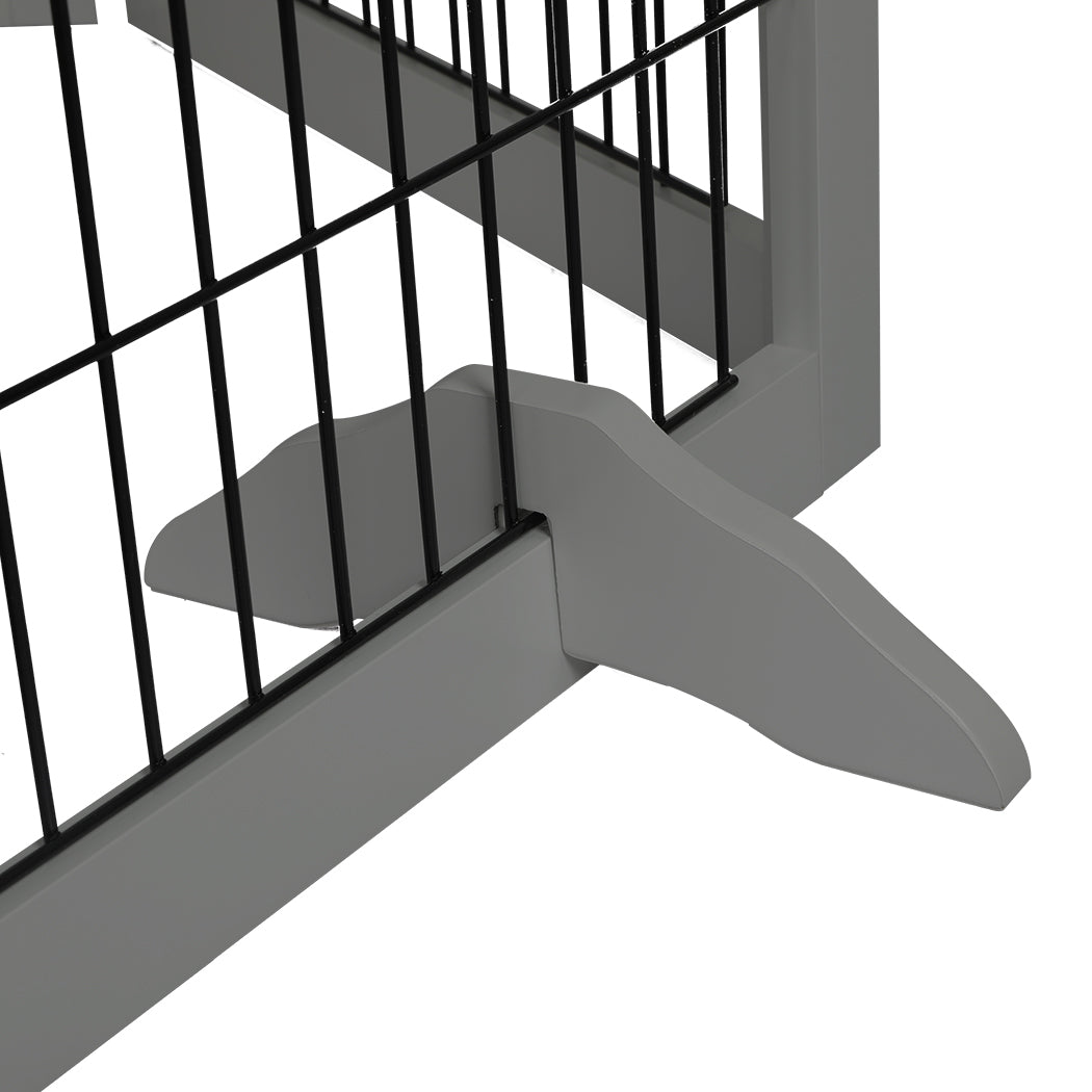 PaWz 6 Panels Pet Dog Playpen Puppy Grey-4