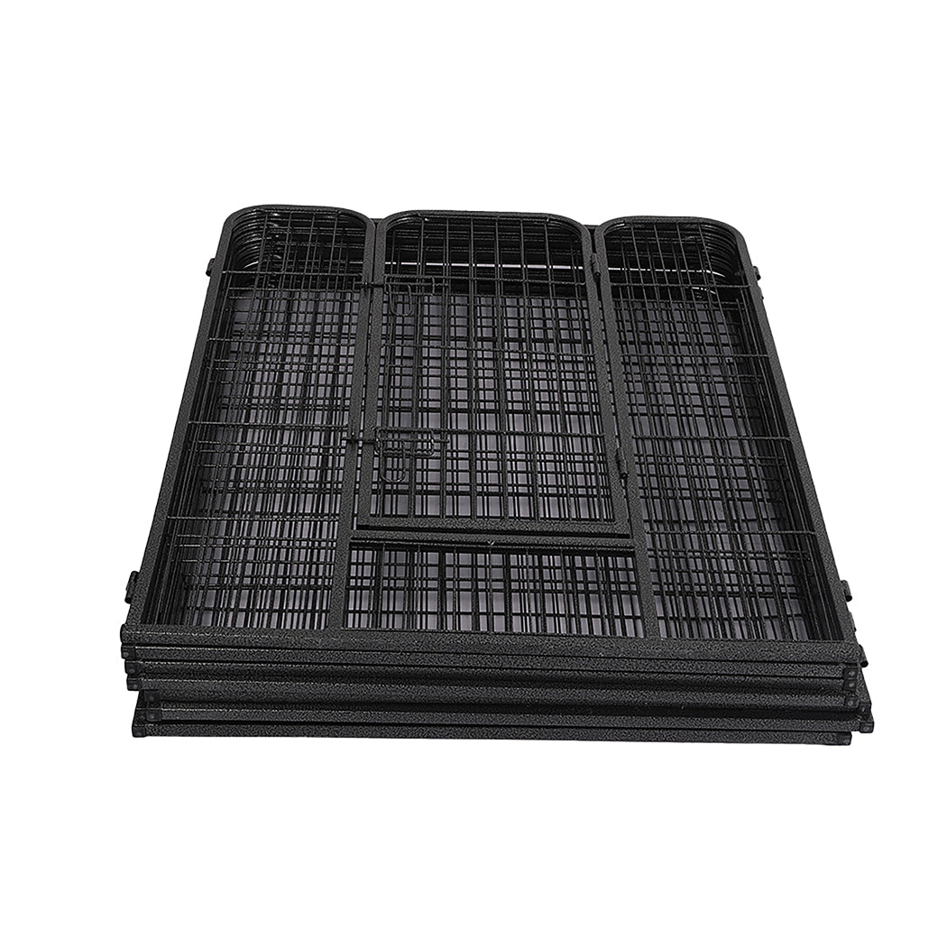 PaWz 8 Panel Pet Dog Playpen Puppy Exercise Black 2.5kg Venison-4
